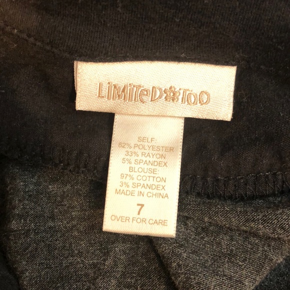 Limited Too Gray Plaid Dress Sz 7 - Picture 4 of 4